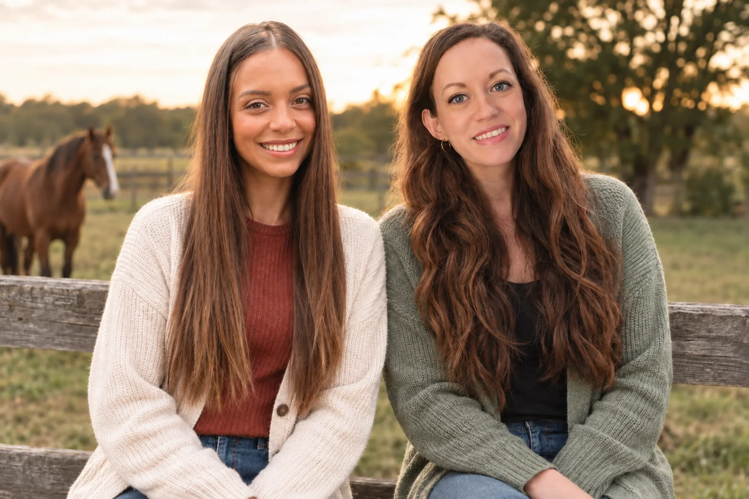 Paloma Myers and Natalie Parffrey together outdoors